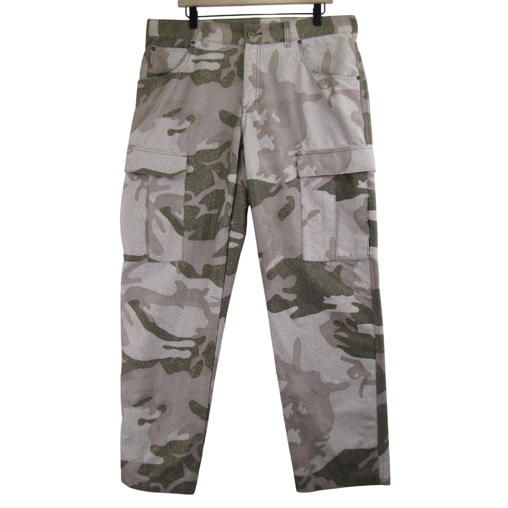 Cabelas Camouflage Cargo Pants Mens 36 R Tan Olive Hunting‎ Utility Gorpcore